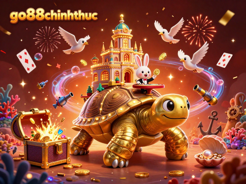 Experience the excitement of go88chinhthuc with a vibrant casino scene featuring unique characters and dynamic elements.