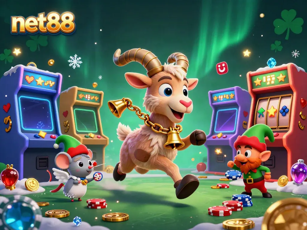 Engage in thrilling games at net88's vibrant casino, featuring 3D cartoon characters and exciting gaming elements.