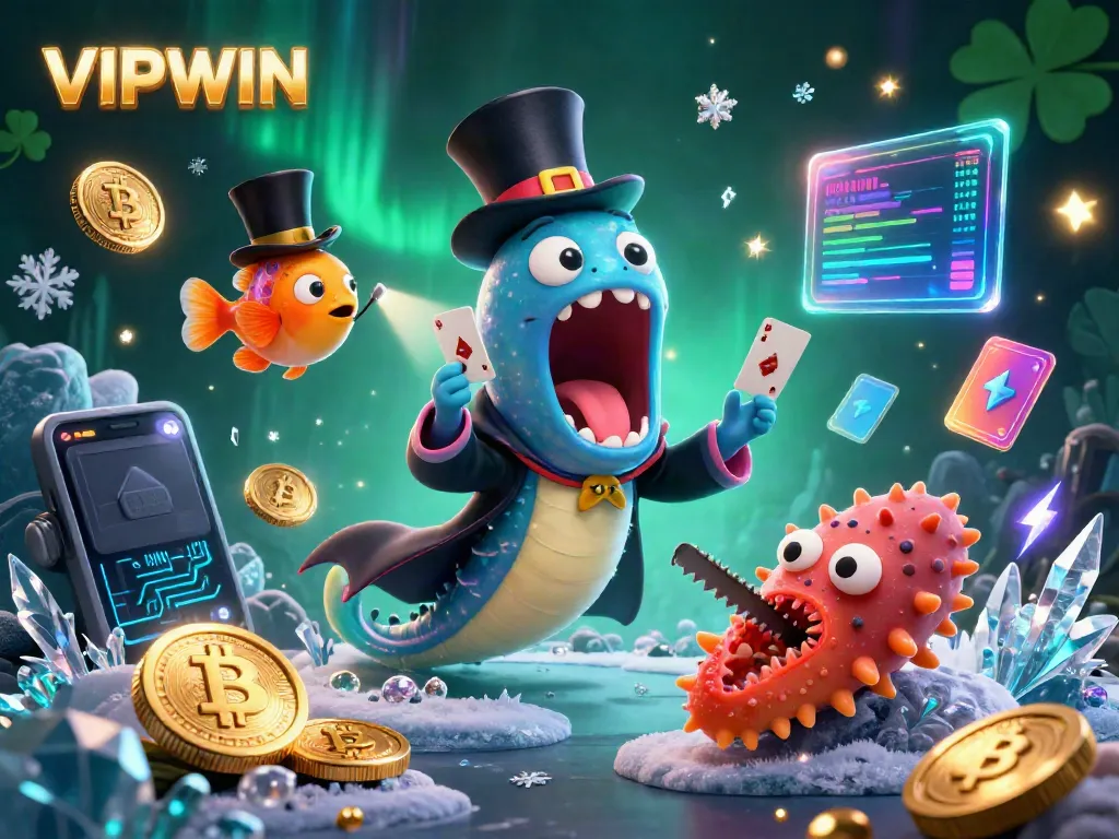 Experience VIPWIN's unique gaming magic with vibrant sea creatures and crypto elements.