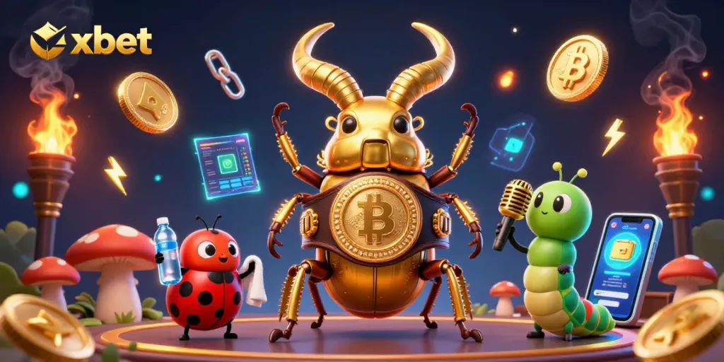 Engage with oxbet's thrilling casino scene featuring unique characters and vibrant 3D crypto elements.